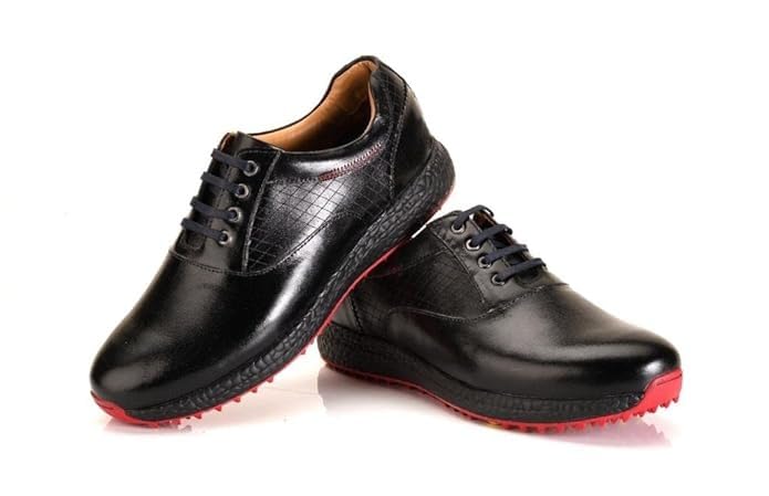 Image of Men's Proffessional Leather Golf Shoes | Lace-Up | Waterproof | Comfortable | Breathable | 6 Month Manufacturing Warranty