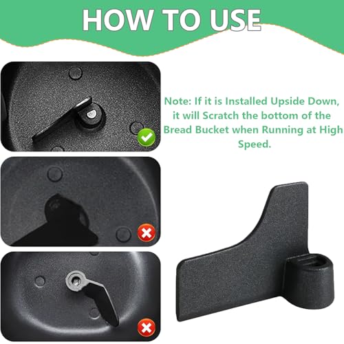 Bread Maker Paddle Compatible with Panasonic BreadMaker, Non-Stick Teflon Coated Kneading Bread Maker Parts, Breadmaker Spares Mixing Paddles Replacement Bread Machine Accessories for Home Kitchen
