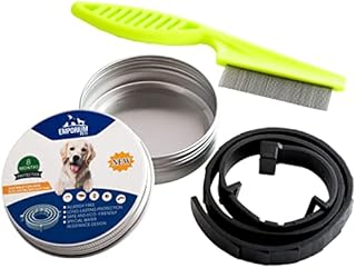 Emporium Pets Flea Collar for Dogs and Puppies, Includes Free Tick Comb, One Size Fits All Adjustable Collar, Flea, Lice & Tick Control For Dogs, 8 Months Protection, Waterproof Dog Flea Collar