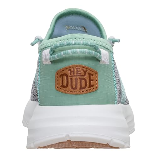 HEYDUDE Womens Sirocco Stretch Sox, Grey/Granite Green Size 9 | Lightweight Flexible Shoes for Effortless All Day Comfort - image 6