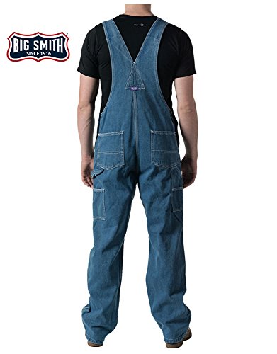 Walls Mens Big Smith Stonewashed Bib Overall, Stone Washed, 42W X 30L #TOP1