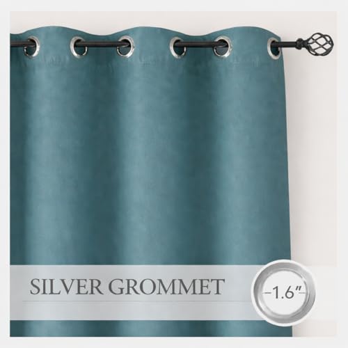 Image of STITCHNEST 'Solis Series' Premium Satin Room Darkening Curtains 7 Feet Long Set of 1 | Door Curtain 7 x 4 Feet | Blocks 70-80% Light | Ideal for Bedroom, Living Room & Home Decor