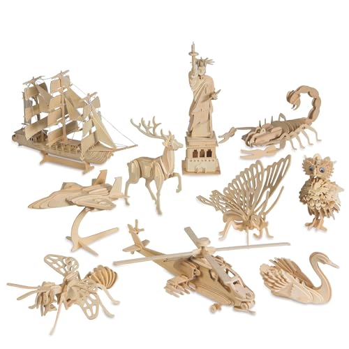 Modèles en bois brut S&S Worldwide lot de 30 pièces créatives pour loisirs