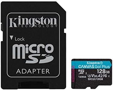 Kingston 128GB microSDXC Canvas Go Plus 170MB/s Read UHS-I, C10, U3, V30, A2/A1 Memory Card + Adapter (SDCG3/128GB)