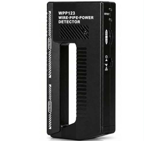 WPP123 Wire & Pipe Detector – Detects Live AC Wires & Metal Pipes in Walls – LED & Sound Alerts – Adjustable Sensitivity – DIY Indoor Wall Safety Tool (Drywall Use)