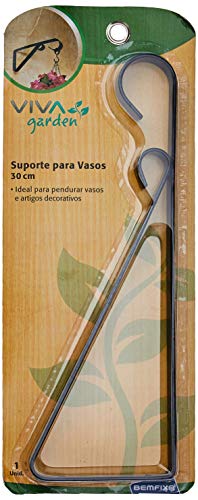 Suporte Decorado para Vasos Vivagarden Preto 30 cm