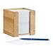Produktbild Relaxdays Zettelbox Bambus, Zettelkasten Holz, Notizzettel Halter, 900 Blatt, H x B x T: 10,5 x 10,5 x 10,5 cm, natur