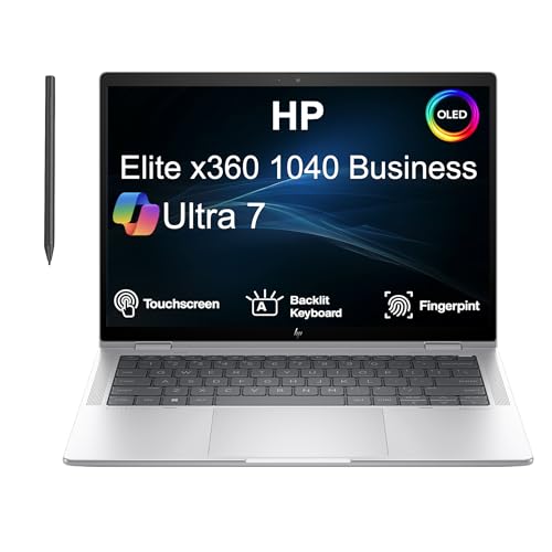 Image of HP Elite x360 1040 Business 2-in-1 Laptop 14.0 inch Touchscreen OLED 2.8K Display (Intel Ultra 7-155H, 32GB LPDDR5X, 1TB SSD, Active Pen, Backlit KB, Fingerprint, 2 Thunderbolt 4, Win 11 Pro) w /USB-C Dock