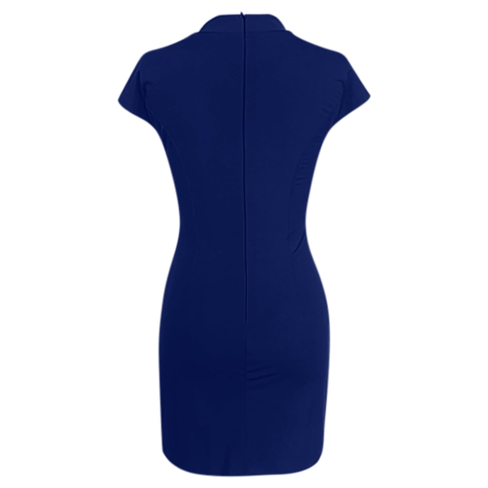 Elegante Abito Formale da Donna per riunioni di Lavoro, Design a Trapezio, Classico, Tinta Unita, Versatile, Perfetto per la Primavera e L'Estate.
