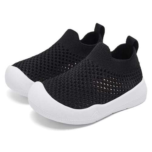 Image of Eashi Baby Boy Girl Non-Skid Indoor Infant Walking Shoes Breathable Warm Elastic Sock Shoes with Memory Sole Protect Toes Outdoor Sneakers
