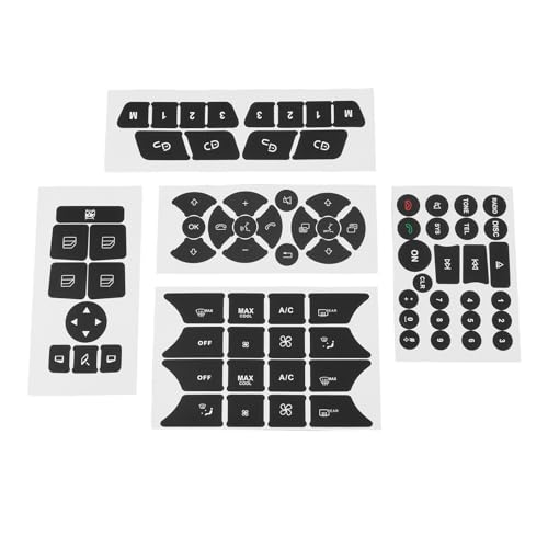 ECSiNG Juego de Pegatinas para Reparar Los Botones de La Radio Y La Ventana del Aire Acondicionado Compatible con Mercedes W204 Clase C Y Clase E