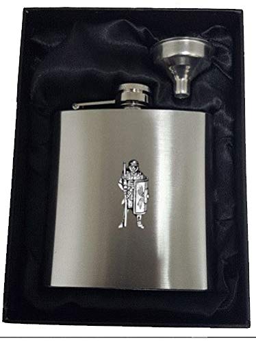 Flasque acier inoxydable PP-H03 pour vos randonnées et soirées chic avec bouchon soldat romain