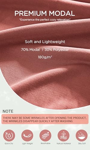 Image of ODODOS Modal Soft Lounge Shorts for Women Drawstring High Waist Casual Sleepwear Lightweight Cozy Pajama Bottom