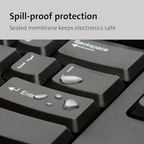 Kensington- wired keyboard for PC, Laptop, Desktop, Computer, notebook. USB Keyboard compatible with Dell, Acer, HP, Samsung and more, with UK layout - Black (1500109) - Image 5