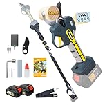 Prunarbo 2 en 1 Sécateur Électrique Sans Fil 50 mm avec Perche et Deux Batterie 4Ah Coupe Branche Télescopique Extensible 1.5-2.8M - Compatible avec Makita 18V Batterie (PR-E50-Set)