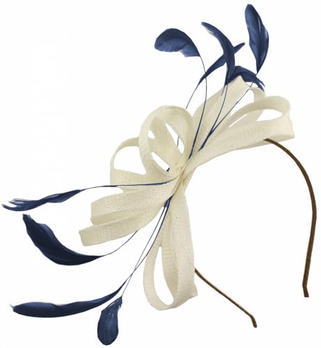 Sinamay Bibi chic blanc et minuit Failsworth pour un mariage inoubliable