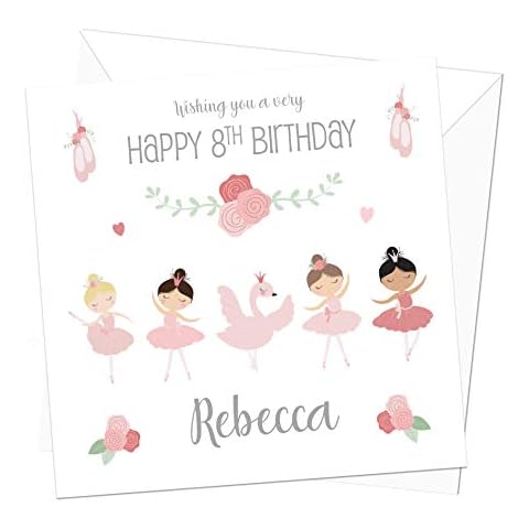 Ballerina Personalised Birthday Card for Girls Cover