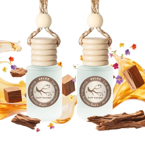 Image of Car Air Freshener-Soft Sandal Scent Car Fresheners Long Lasting Essential Oil Car Diffuser- Cute Car Accessories for Women Interior without Methyl Carbitol&Hexylene Glycol