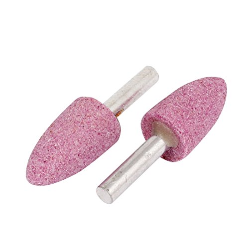 Aexit 6mm Dia Abrasive Mounted Points Shank 16mm Cone Head Abrasive Grinding Ceramic Mounted Grinding Mounted Points Point 2pcs