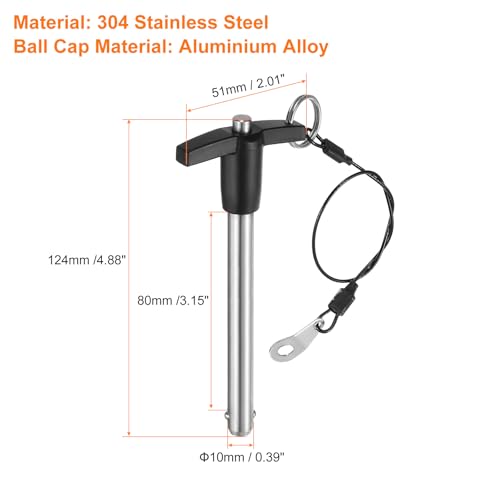 Goupille de Verrouillage à Libération Rapide Inox 10mm pour Fixation