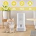 Pfloge® Automatischer Futterspender Katze, 2.1kg Futterautomat Katze und 3.8L Wasserspender Hund, Ohne Strom, PBA Frei Reisefutterspender Katzen Wasserspender-(Weiß)