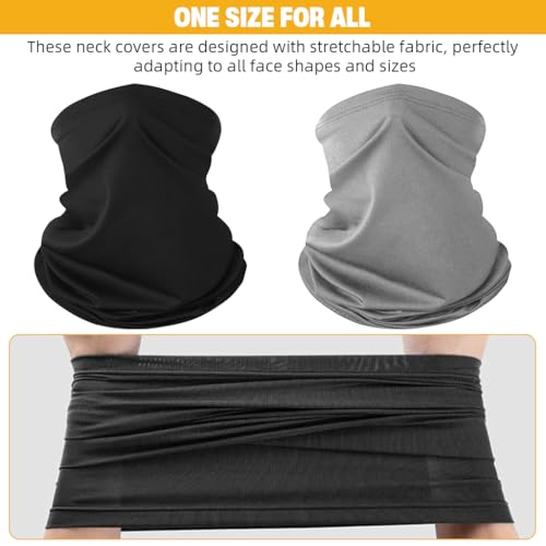 Image of Proberos 2 Pcs Riding Neck Gaiter Face Mask Windproof UV Protection Face Mask Neck Gaiter Bike Running Outfoot Breathable Quick Dry Fashion Sport Gaiters Bandana for Men Women