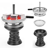 NCTNCX Premium Shisha Kopf Set mit Kaminaufsatz - inkl. Tabaksieb, 2 Dichtungen & Mundstück, Universal Zubehör für Hookah Wasserpfeife (325, Gramm)