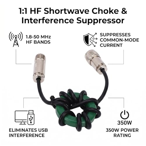 Estrangulador de onda corta hf balun 1:1 para mejorar la radio en estaciones de campo 2