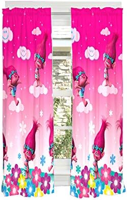 Franco Kids Window Curtain Panels Drapes Set, 82 in x 63 in, Trolls