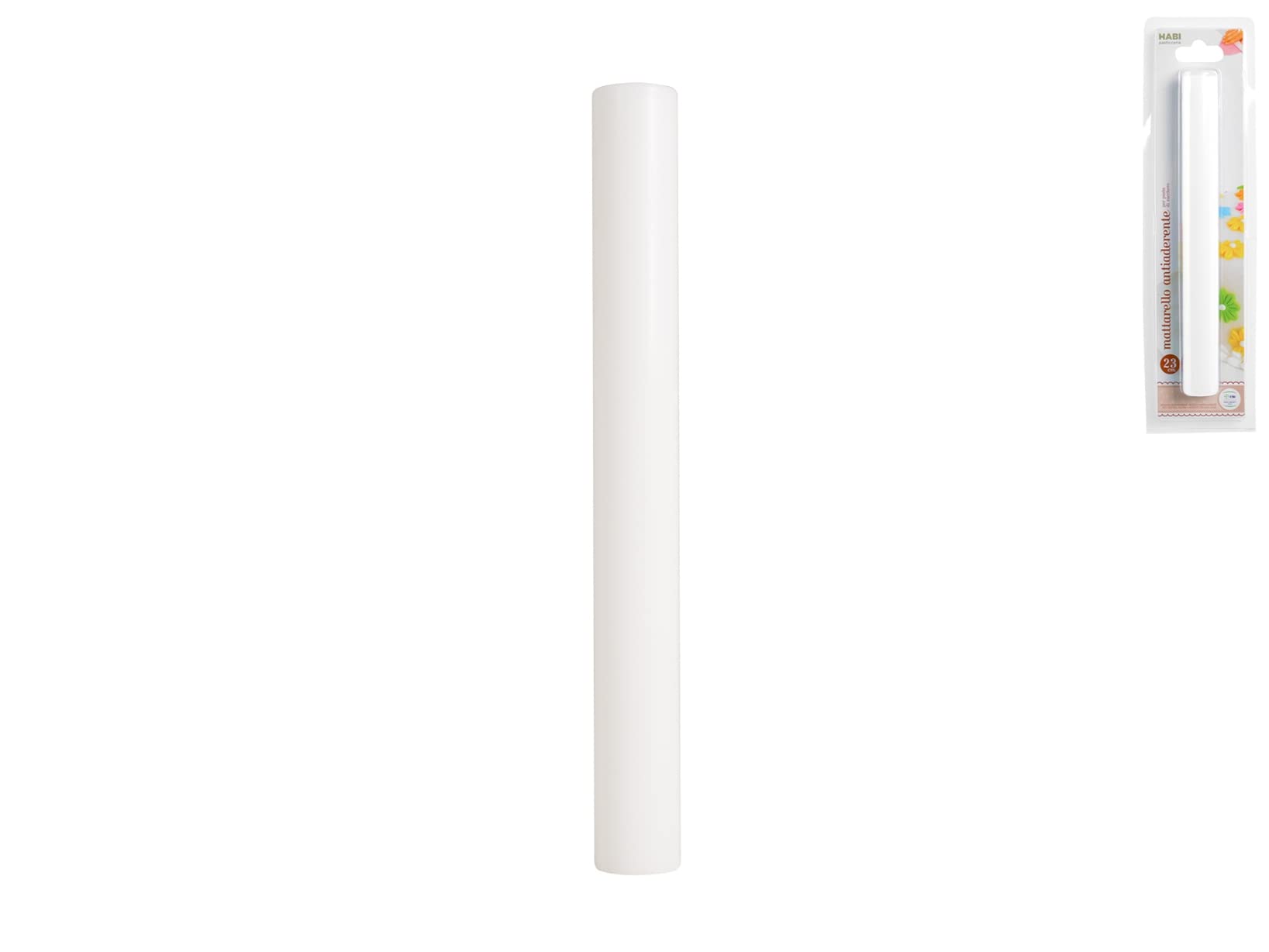Rouleau à pâte à sucre plastique blanc Habi Cake Design accessoire pâtisserie