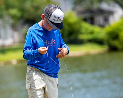 Image of HUK Boys Pursuit Solid Long Sleeve Shirt, Fishing Shirt for Kids