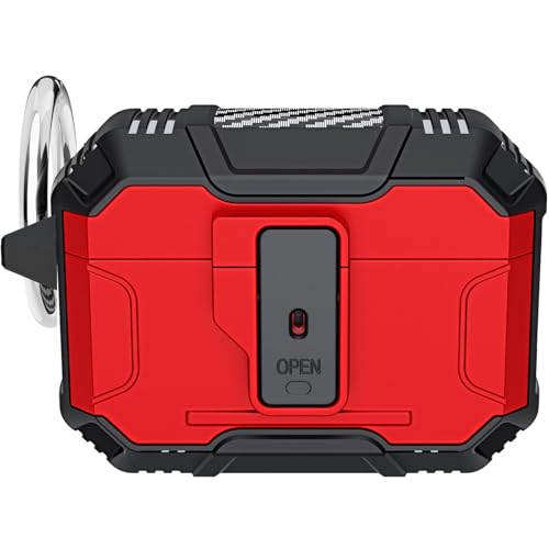 Coque Airpods 4 silicone rouge étui rigide finition premium