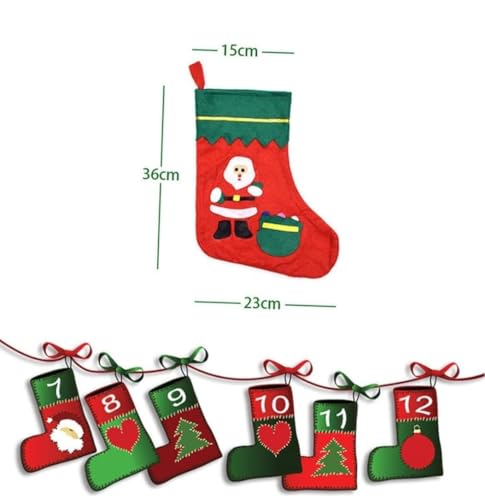 Image of Santa Gift Socks Hanging Christmas Decoration| Pouch for Gifts | Items for Home & Office | Festive Hangings, Ornaments | Any One | PoPo Toys 