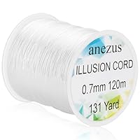 Anezus Robuster Angeldraht zum Aufhängen, 0,7 mm, transparente Angelschnur, unsichtbare Schnur, starke Monofilamentschnur zum Aufhängen von Dekorationen und Bastelarbeiten