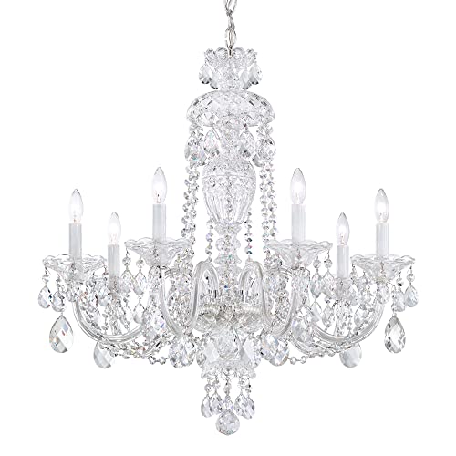Schonbek Sterling 7 Light 25in x 26in Chandelier in Silver