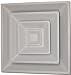 Speedi-Grille TB-3HC 08 24-Inch x 24-Inch White Drop Ceiling T-Bar 3 Cone Air Vent Register with 8-Inch Collar
