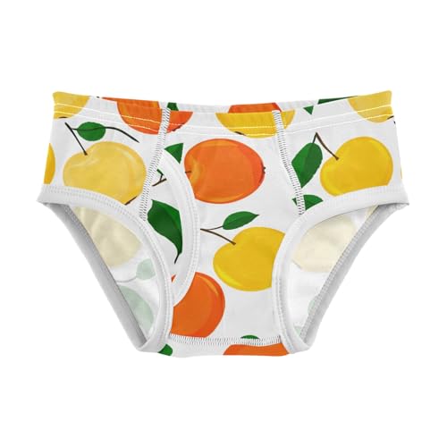 ODAWA Fruit White Cotton Toddler Underwear, Tag-Free Comfort 2T Underwear Boys