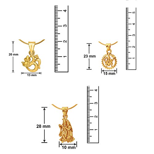 Plated Radha-Krishna Hanuman Shiva God Pendants