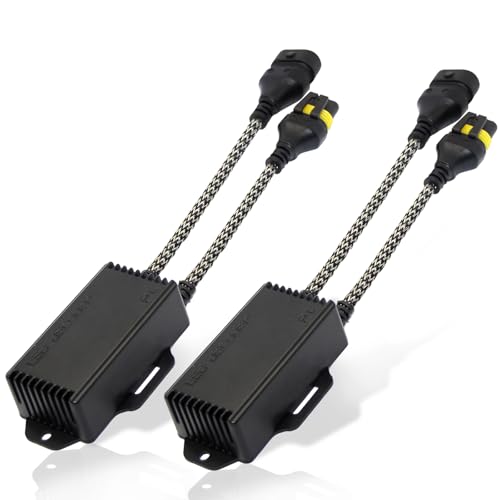 Bestview 9005 9006 H10 Canbus Decoder Kit LED Light Anti-Flicker Error Canceller Plug & Play Resistor Harness Pack of 2