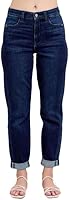 Judy Blue High Waist Boyfriend Jeans for Women | Stretchy Relaxed Fit Denim | Cuffed & Uncuffed Options – 82646