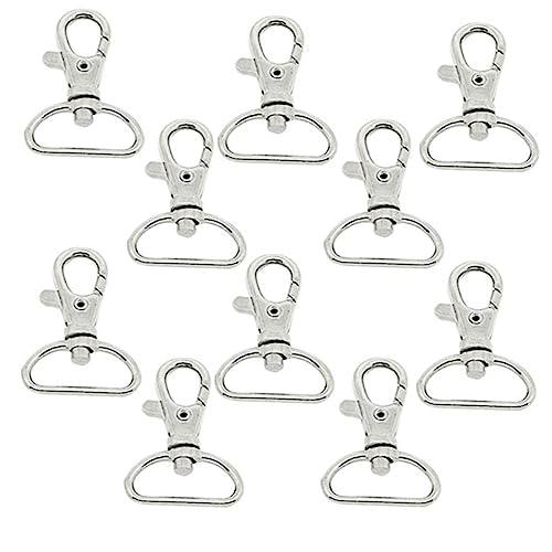 LALAFINA 360° Rotation Zinc Alloy Swivel Snap Hooks 30pcs Trigger Clasp for Keychains Dog Leashes Decor