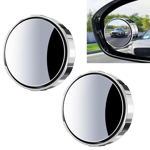 Smaoqingji Ajustable Espejo Retrovisor Punto Ciego - Pack de 2, Plata, Coche Retrovisores de Angulo Muerto, Adecuado Para Coches, Furgonetas, Suvs etc, Creando un Entorno de Conducción más Seguro