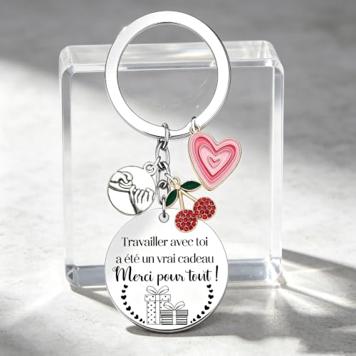 AIMINI Cadeau Collegue de travail femme Cadeau Collègue Porte Clef Collègue Cadeau DéPart Collègue Cadeau Retraite Femme Homme Original Cadeau Collegue De Travail Femme Cadeau Merci (4) – vue 8