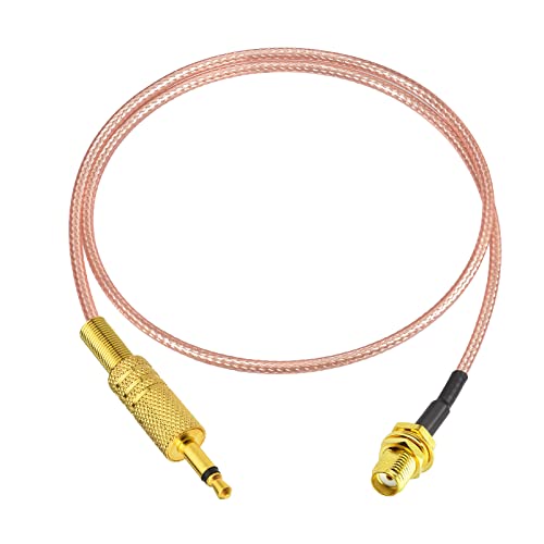 Adaptateur SMA femelle jack 3.5 mm mâle mono TS Eightwood câble coaxial 4.8 mètres pour antenne