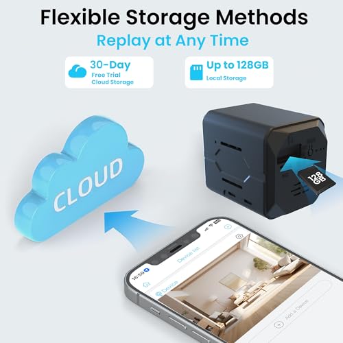javiscam Mini Camera, 4K HD Nanny Cam for Home with Longer Battery Life, Motion Detection, App Control, Cloud & SD Storage, Wireless Camera for Pet/Baby/Nanny Surveillance by javiscam - Image 6