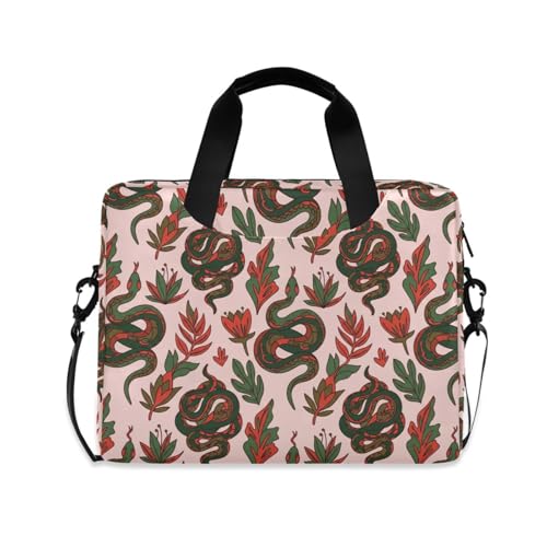 Funda para portátiles 15.6 pulgadas con asa y correa rosa verde miniatura 1