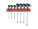 Juego de 7 Tengtools WRTX07 - Juego de 7 llaves allen Torx/Torx inviolables con mango en T