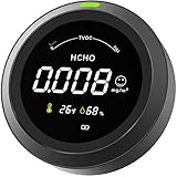 Air Quality Monitor for Formaldehyde, TVOC, Temperature, Humidity-Portable Indoor Chemical Pollution...