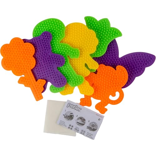Perler 22645 Fuse Bead Pegboards 7-Pack-Boy/Girl/Bear/Monkey/Butterfly/2 Flowers - Thumbnail 3