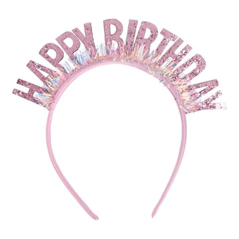 Tucnoeu Glitter Birthday Girl Headband Cover